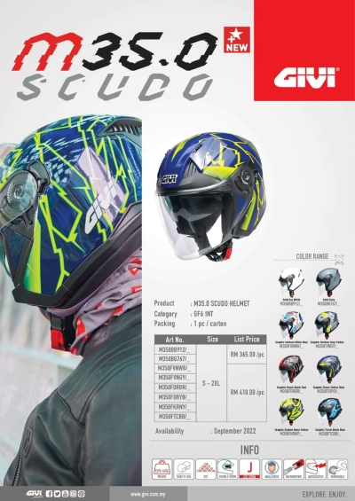 GIVI HELMET M35.0 SCUDO LAUNCHING EDITION