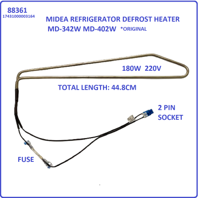 Code: 88361 MIDEA MD-342W / MD-402W REFRIGERATOR DEFROST HEATER 180W  ORIGINAL