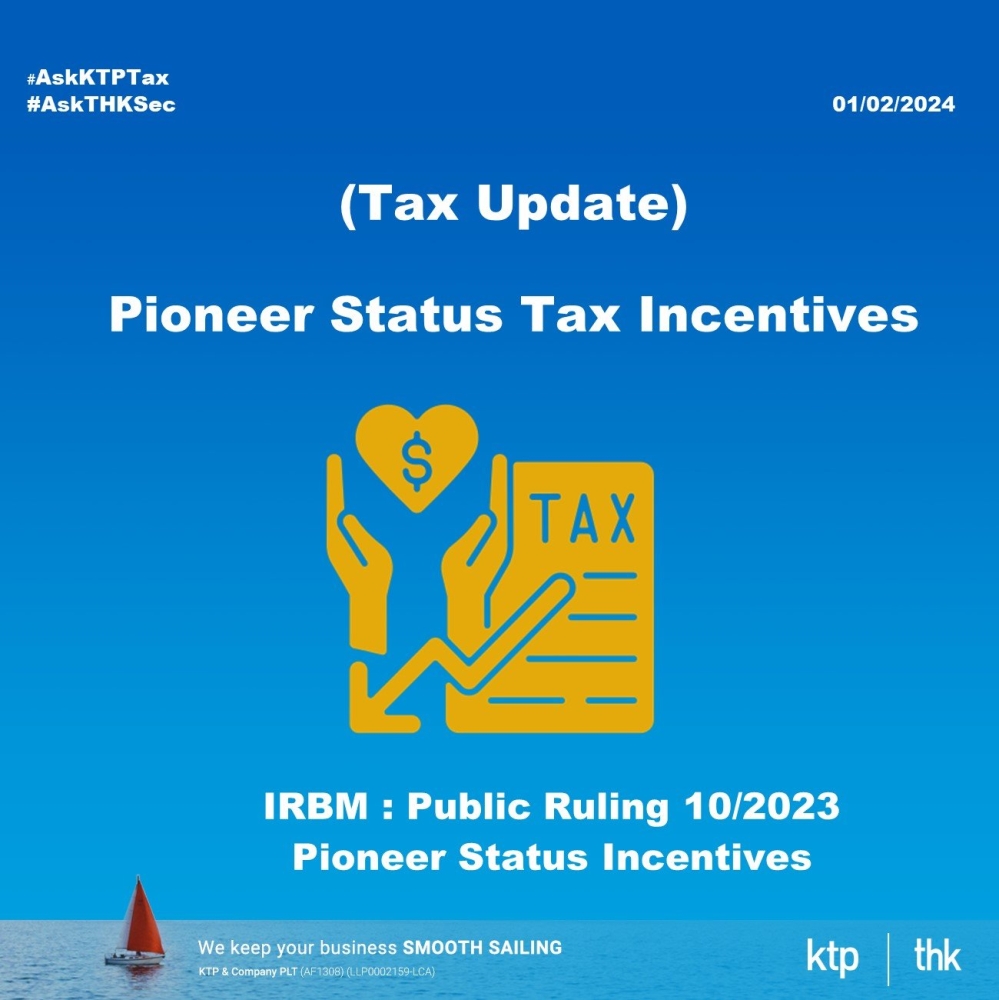 Public Ruling 10/2023 Pioneer Status Incentive