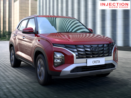 HYUNDAI CRETA 2022 - ABOVE = INJECTION DOOR VISOR WITH STAINLESS STEEL LINING