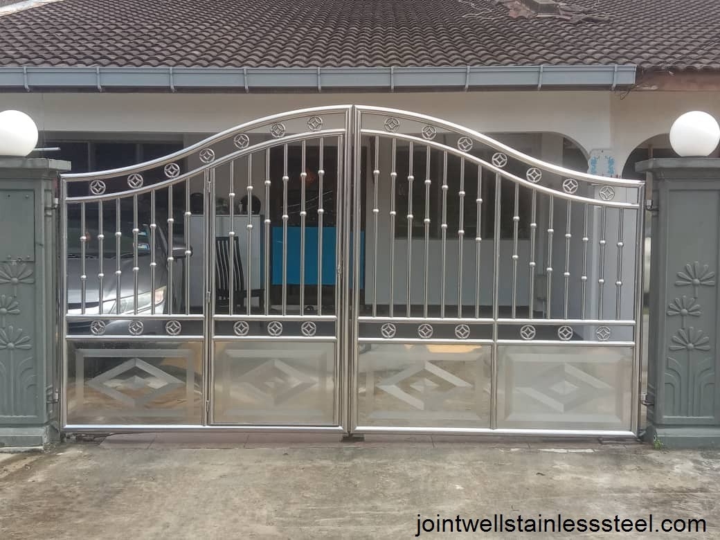 Stainless Steel Curve Head Gate Design Johor Bahru  Stainless Steel Curve Head Gate Gate Malaysia Reference Renovation Design 