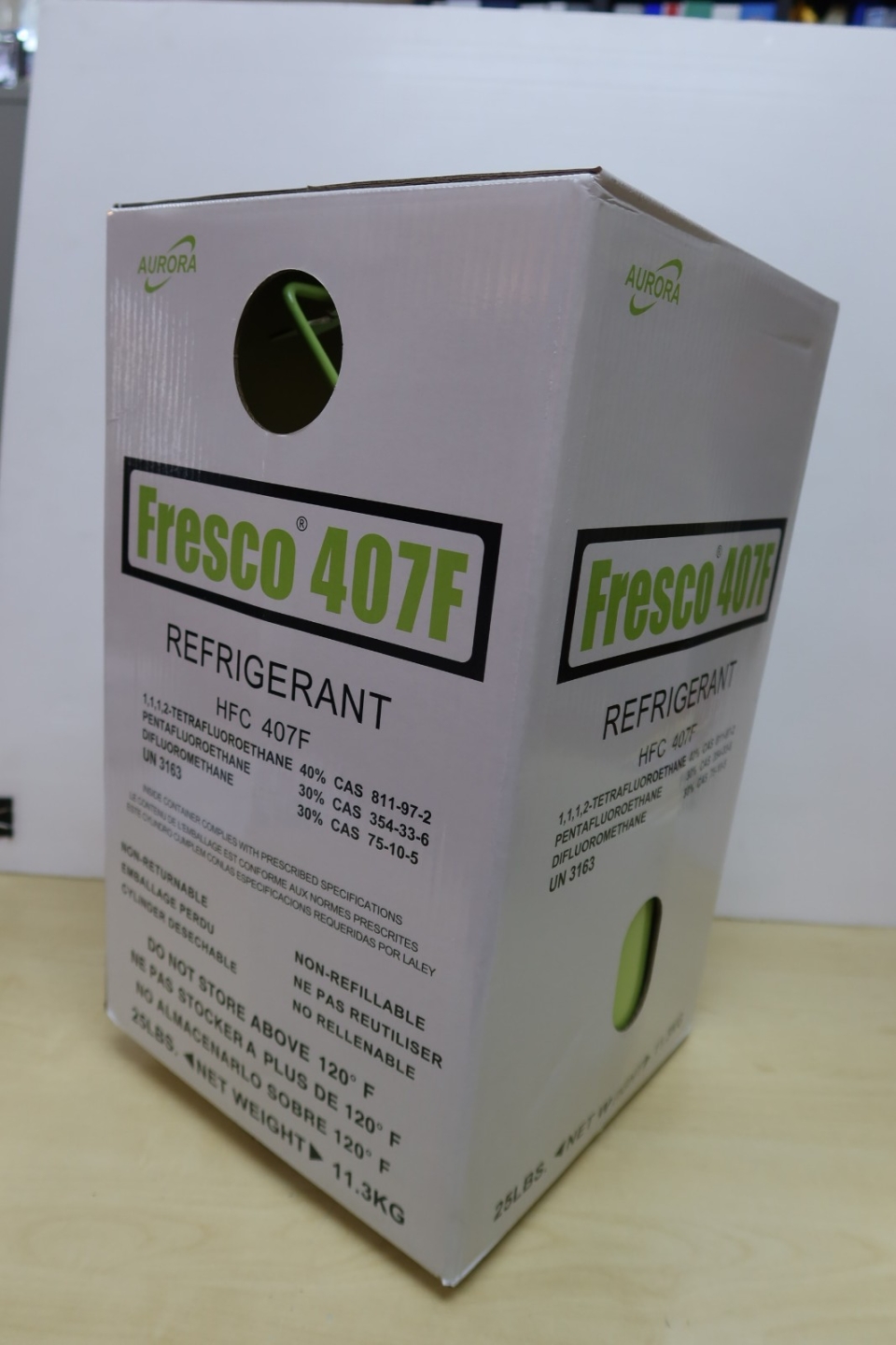 R407F X 25LBS (11.3KGS) HFC FRESCO 407F REFRIGERANT GAS