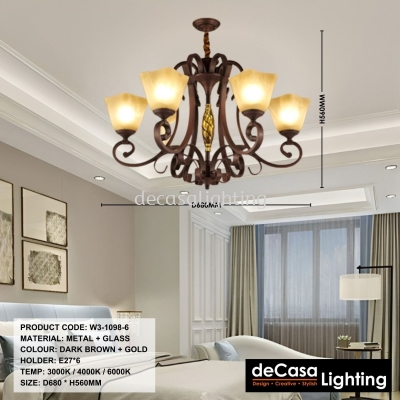 EUROPEAN CLASSIC CHANDELIER (W3-1098-6)