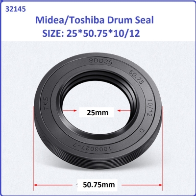 Code: 32145 Midea / Toshiba Drum Seal 25*50.75*10/12 for washing machine use