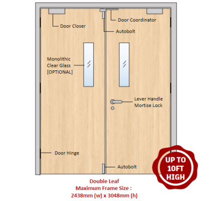 Double Leaf 1 Hour Fire Rated Door