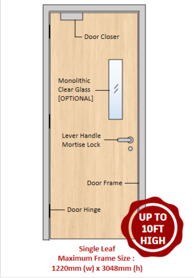 Single Leaf 2 Hour Fire Rated Door
