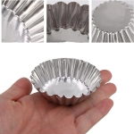 Egg Tart Reusable Aluminum Alloy Baking Cups