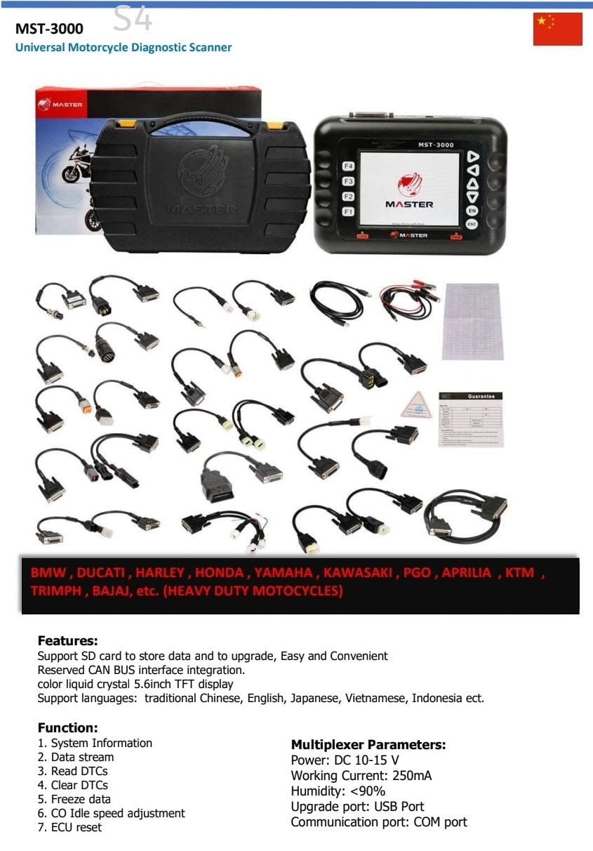 *Special Order* MST-3000 Universal Bike/Motorcycle Diagnostic Scanner