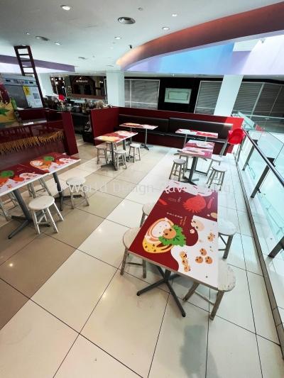 Waterproof Table Wrapping Sticker |  Advertising Menu Pengiklanan | Restaurant Restoran Cafe Kopitiam | Supply Printing Install | Malaysia