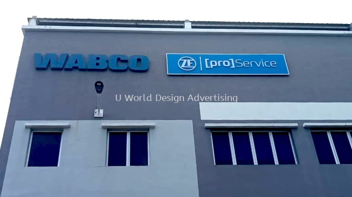 3D Box Up Logo and Lettering Company Factory Signboard with Metal Frame Manufacturer Supplier Installer Malaysia