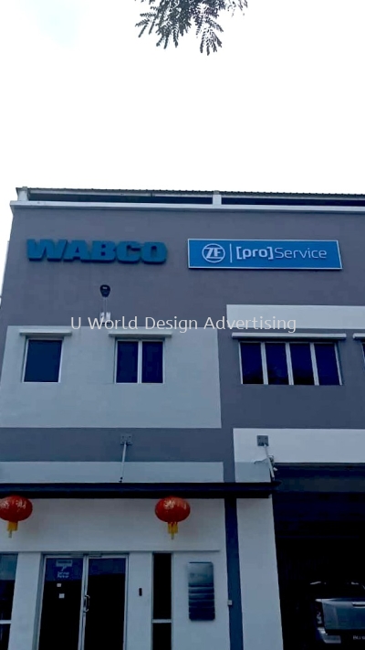 3D Box Up Logo and Lettering Company Factory Signboard with Metal Frame Manufacturer Supplier Installer Malaysia