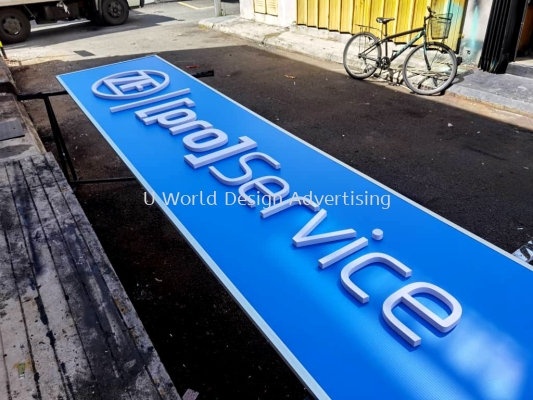 3D Box Up Logo and Lettering Company Signboard with Metal Frame Manufacturer Supplier Installer Malaysia