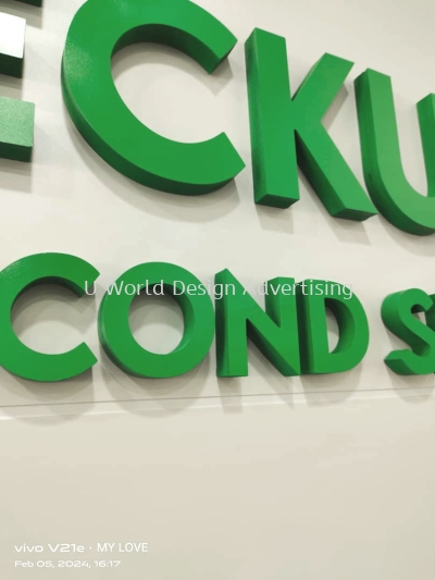 3D Box Up Indoor Company Logo Signage | Office Pejabat Wall Deco | Manufacturer Supplier Installer | Malaysia