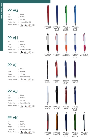 plastic pen PPAG PPAH PPAI PPAJ PPAK