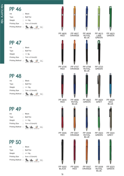 plastic pen PP46 P47PP48 PP49 PP50