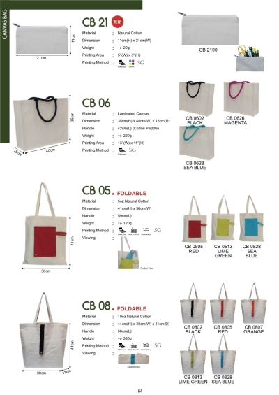 CANVAS BAG CB05 CB06 CB08 CB21