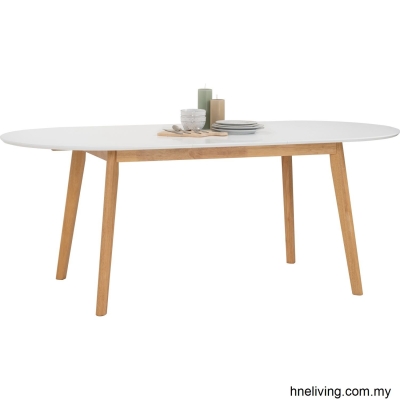 Werner Extension Dining Table - White (150cm + 45cm L)