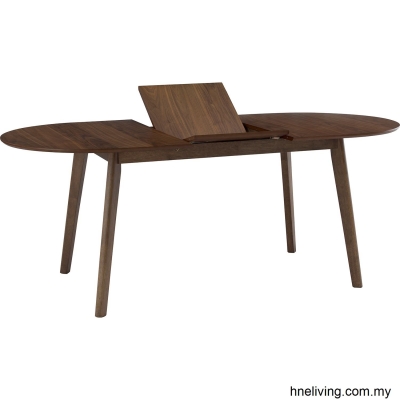 Werner Extension Dining Table - Walnut (150cm + 45cm L)