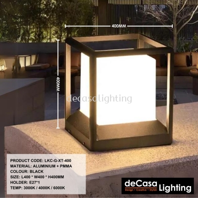 MODERN OUTDOOR PILLAR LIGHT (LKC-G-XT-400)