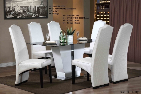 Dining Set - SL-DT-1088 + DS-9535-W