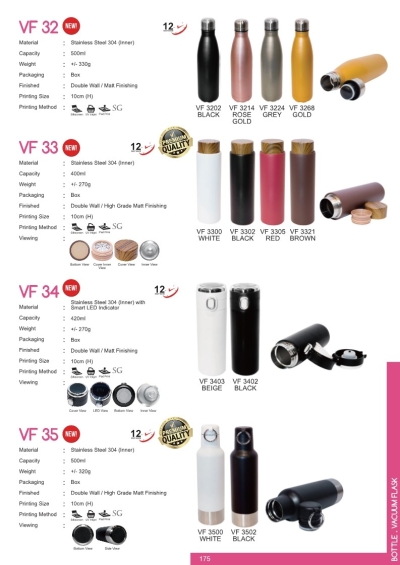 VACUUM FLASK VF32 VF33 VF34 VF35