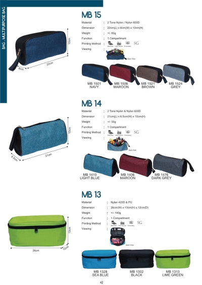 Multipurpose Bag MB15 MB14 MB13