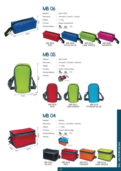 Multipurpose Bag MB06 MB05 MB04