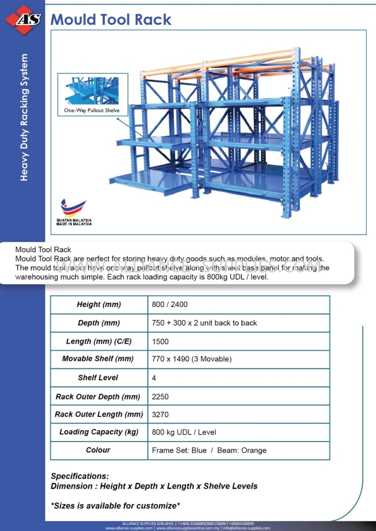Mould Tool Rack Heavy Duty Racking System Shelving & Storage Rack ...