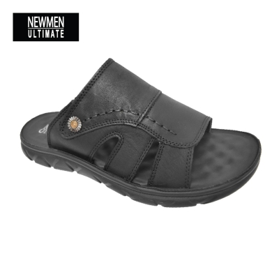 MEN SLIDE IN LEATHER SANDAL (MA 7037-BK) (PA.X)