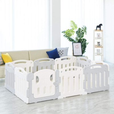 APB-1420G Anuri (Korea) 140 x 200 cm Play baby room safety fence baby guard Play Yard 10 panel ( Gray )