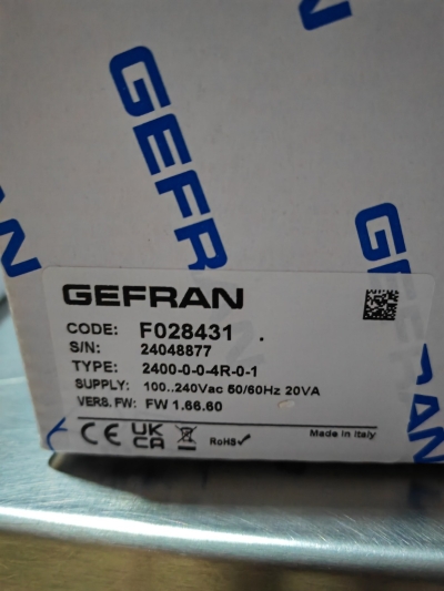 GEFRAN F028431 2400-0-0-4R-0-1 CONTROLLER Malaysia Thailand Singapore Indonesia Philippines Vietnam Europe USA