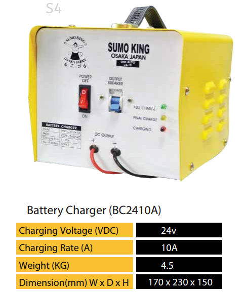 SUMO-KING DC BATTERY CHARGER (BC2410A)