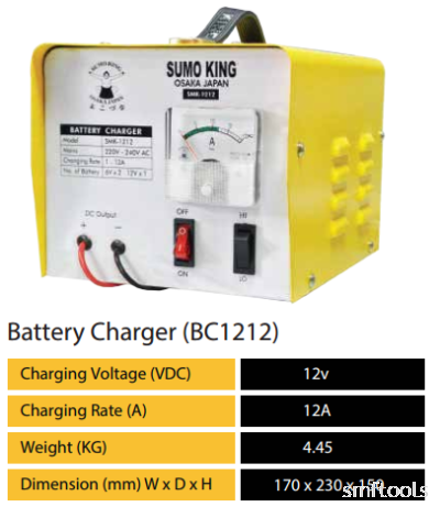 SUMO-KING DC BATTERY CHARGER (BC1212)