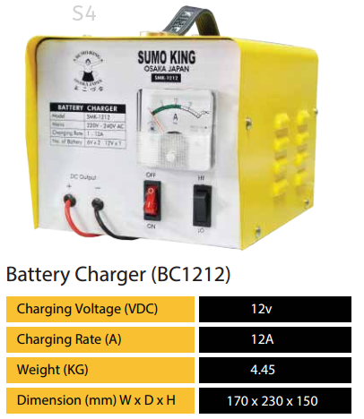 SUMO-KING DC BATTERY CHARGER (BC1212)