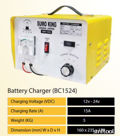 SUMO-KING DC BATTERY CHARGER (BC1524)