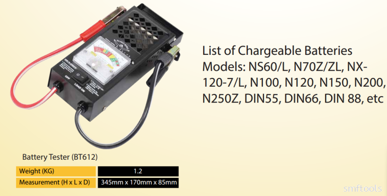 SUMO-KING DC BATTERY TESTER (BT612)