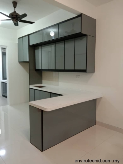 Kabinet Dapur Pintu Kaca 3G - Cheras / Kajang