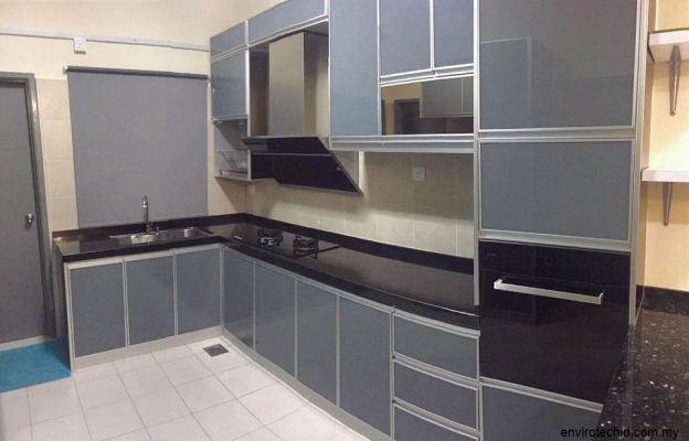 Kabinet Dapur Pintu Kaca 3G - Cheras / Kajang