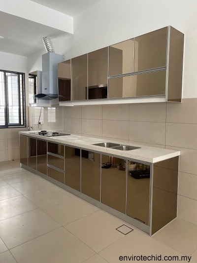 Kabinet Dapur Pintu Kaca 3G - Cheras / Kajang