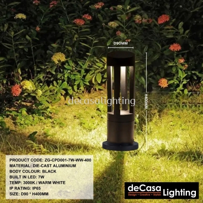 OUTDOOR GARDEN BOLLARD LIGHT (CPD001-400)