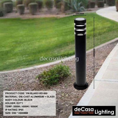 OUTDOOR GARDEN BOLLARD LIGHT (BL6022)