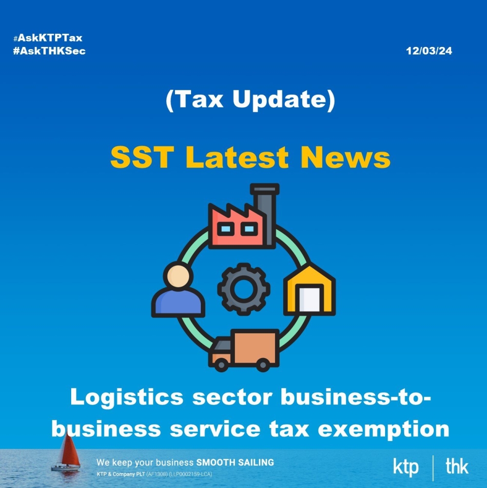 Logistics Sector Business-to-Business Service Tax Exemption.