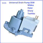 Code: 31131 Universal Drain Pump 35W for Midea Haier Sharp Toshiba Front Loading washing machine use