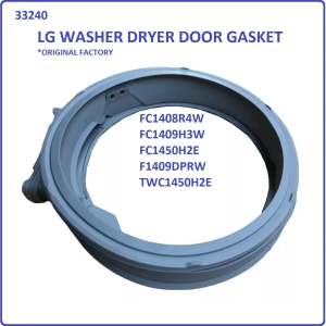 Code: 33240 LG FC1408R4W / FC1409H3W / FC1450H2E / F1409DPRW / TWC1450H2E Door Gasket Original