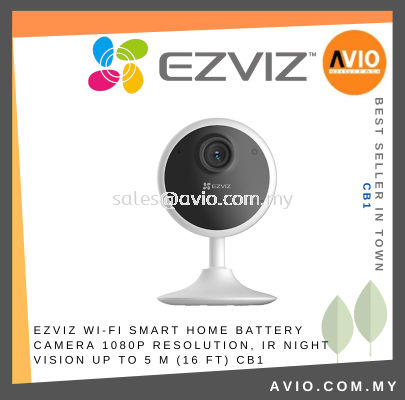 Ezviz Wi-Fi Wifi 2MP 2 Megapixel 1080P HD Smart Home 40Day Battery CCTV Camera 2 Way Talk MicroSD IR Night Vision 5m CB1