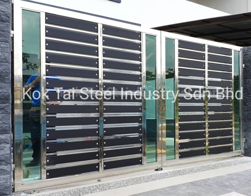 Stainless Steel Mix Glass Gate - Johor Bahru