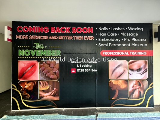 Renovation Under Construction Coming Soon Canvas Banner | Shopping Mall Shop Lot | Supplier Manufacturer Installer | Malaysia