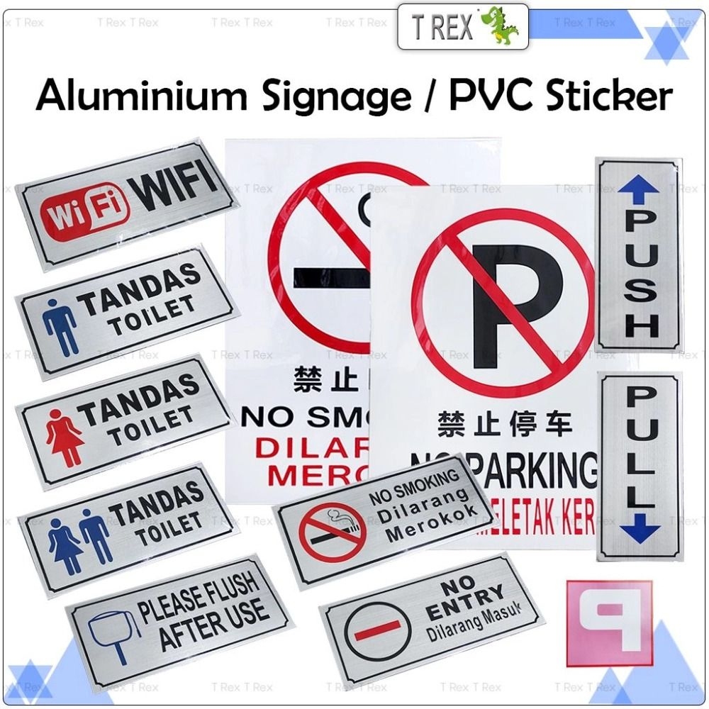 NEW ITEM : ALUMINIUM SIGNAGE/PVC STICKER 