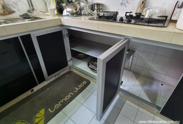 Kabinet Dapur Aluminium 4G - Pasir Gudang