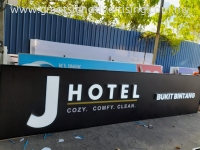 HOTEL 3D LED FRONTLIT BOX UP LETTERING SIGNBOARD SUPPLIER AT TAMAN BUNGA RAYA, CHERAS